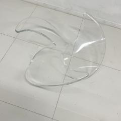 Knut Hesterberg 1970s Curved Lucite Round Coffee Table Propeller Style of Knut Hesterberg - 2945142