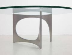 Knut Hesterberg Aluminum and Glass Coffee Table by Knut Hesterberg for Ronald Schmitt - 538662