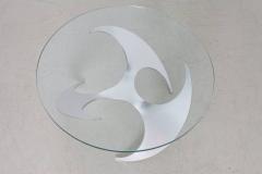 Knut Hesterberg Aluminum and Glass Propeller Coffee Table by Knut Hesterberg for Ronald Schmitt - 538697