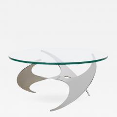 Knut Hesterberg Aluminum and Glass Propeller Coffee Table by Knut Hesterberg for Ronald Schmitt - 540531