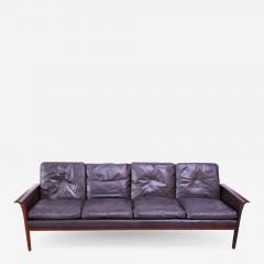 Knut S ter Leather and Rosewood Sofa Designed by Knut S ter for Vatne M bler - 1316866