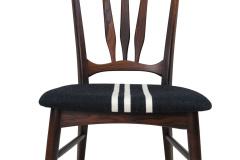 Koefoeds Hornslet Six 6 Niels Koefoed for Koefoeds Hornslet Sculptural Rosewood Dining Chairs - 3989087