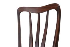 Koefoeds Hornslet Six 6 Niels Koefoed for Koefoeds Hornslet Sculptural Rosewood Dining Chairs - 3989089