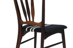 Koefoeds Hornslet Six 6 Niels Koefoed for Koefoeds Hornslet Sculptural Rosewood Dining Chairs - 3989092
