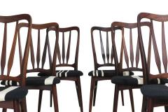 Koefoeds Hornslet Six 6 Niels Koefoed for Koefoeds Hornslet Sculptural Rosewood Dining Chairs - 3989093