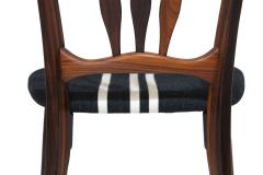 Koefoeds Hornslet Six 6 Niels Koefoed for Koefoeds Hornslet Sculptural Rosewood Dining Chairs - 3989096
