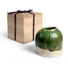 Koie Ryoji Japanese Modern Studio Ceramic Oribe Jar by Ryoji Koie - 2543146