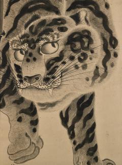 Kokuho Shimei 19th Century Japanese Tiger Painting Pair by Kokuho Shimei 1789 1859  - 4704625