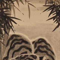 Kokuho Shimei 19th Century Japanese Tiger Painting Pair by Kokuho Shimei 1789 1859  - 4704630