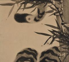 Kokuho Shimei 19th Century Japanese Tiger Painting Pair by Kokuho Shimei 1789 1859  - 4704632