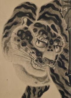 Kokuho Shimei 19th Century Japanese Tiger Painting Pair by Kokuho Shimei 1789 1859  - 4704633
