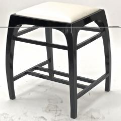 Koloman Moser koloman moser pair of black lacquered stools newly covered in silk - 928330