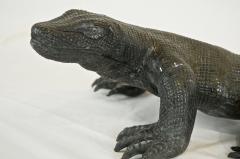 Komodo Dragon Sculpture in Enameled Metal - 1826569