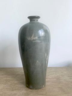 Korean Celadon Vase with Slip Inlay Goryeo Style - 1488870