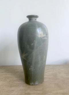 Korean Celadon Vase with Slip Inlay Goryeo Style - 1488873