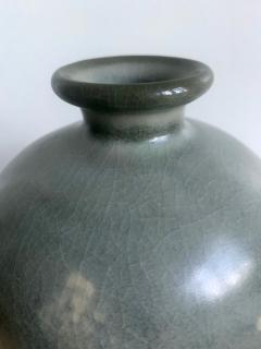 Korean Celadon Vase with Slip Inlay Goryeo Style - 1488877