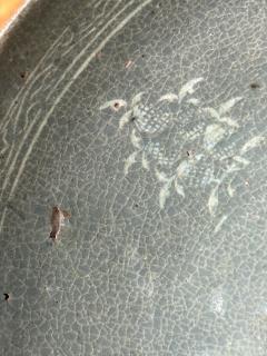 Korean Ceramic Celadon Bowl with Sanggam Slip Inlay Goryeo Dynasty - 4716112