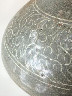 Korean Ceramic Celadon Bowl with Sanggam Slip Inlay Goryeo Dynasty - 4716120