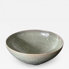 Korean Ceramic Celadon Bowl with Slip Inlay Goryeo Dynasty - 2072357