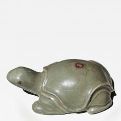 Korean Ceramic Celadon Turtle Form Water Dropper Goryeo Period - 3720806