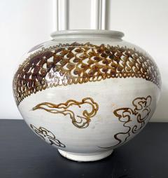 Korean Ceramic Moon Jar with Dragon Joseon Dynasty - 2550811