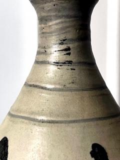 Korean Glazed Ceramic Vase Buncheong Ware Early Joseon Dynasty - 2855968