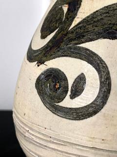 Korean Glazed Ceramic Vase Buncheong Ware Early Joseon Dynasty - 2855972