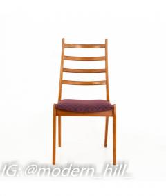 Korup Stolefabrik Mid Century Teak High Ladderback Dining Chairs Set of 6 - 1828109