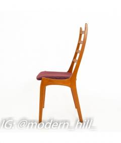 Korup Stolefabrik Mid Century Teak High Ladderback Dining Chairs Set of 6 - 1828125