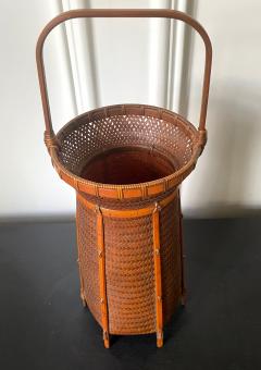 Kosuge K getsu Japanese Woven Bamboo Ikebana Basket by Kosuge Kogetsu - 2833973