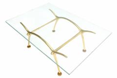 Kouloufi A Brass Based Glass Topped Cocktail Table by Kouloufi - 265909