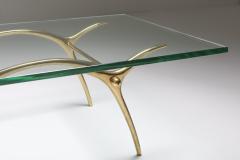 Kouloufi Bronze Hollywood Regency Coffee Table by Kouloufi 1970s - 1337824