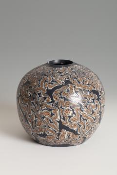 Koyo Matsui Vase with Marbleized Clay T 5157  - 4683761