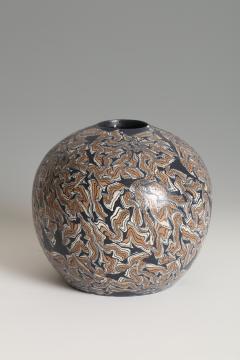 Koyo Matsui Vase with Marbleized Clay T 5157  - 4683764