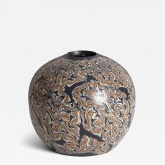 Koyo Matsui Vase with Marbleized Clay T 5157  - 4683863