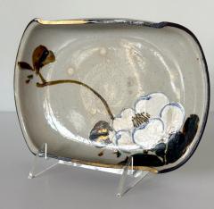 Kozan Makuzu Japanese Ceramic Dish Makuzu Kozan with Original Inscribed Box - 4427966