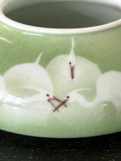 Kozan Makuzu Japanese Porcelain Bowl with Composed Egrets by Makuzu Kozan Meiji Period - 4803038