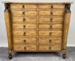 Kreiss Federal Style Beige Shagreen Apothecary Cabinet with Bronze Design - 3701020