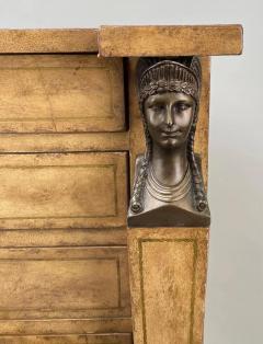 Kreiss Federal Style Beige Shagreen Apothecary Cabinet with Bronze Design - 3701022