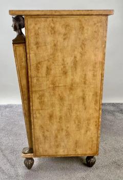 Kreiss Federal Style Beige Shagreen Apothecary Cabinet with Bronze Design - 3701025