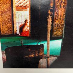 Krishna Monk at Temple Vintage Color Photograph Mid Century - 2710414