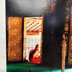 Krishna Monk at Temple Vintage Color Photograph Mid Century - 2710419