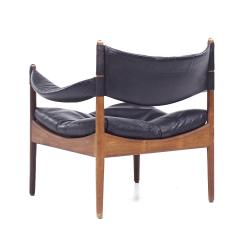 Kristian Solmer Vedel Kristian Vedel for Willadsen Modus MCM Danish Rosewood Leather Lounge Chairs - 3824177