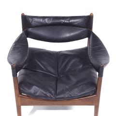 Kristian Solmer Vedel Kristian Vedel for Willadsen Modus MCM Danish Rosewood Leather Lounge Chairs - 3824181