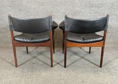 Kristian Solmer Vedel Pair of Vintage Mid Century Modern Rosewood Modus Chairs by Kristian Vedel - 3301985