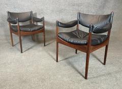 Kristian Solmer Vedel Pair of Vintage Mid Century Modern Rosewood Modus Chairs by Kristian Vedel - 3301988