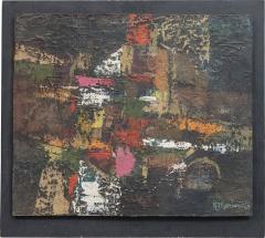 Kristine Mariano Abstract Oil on Board Painting - 3383672