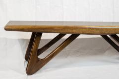 Kroehler Mfg Co Persall Style Boomerang Leg Coffee Table or Bench - 2556984