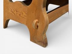 Krogen s M bler Armchairs Pine Blue Fabric Norway 1970s - 4497433