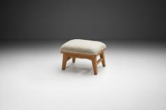 Krogen s M bler Krogen s M bler Stool with Sheepskin Seat Norway Mid 20th Century - 4242442